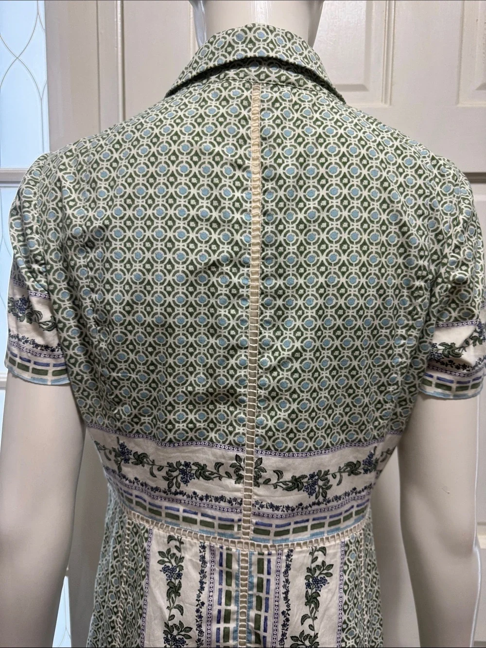 TORY BURCH TALIA BOTANICAL SHIRTDRESS,FLORAL GREEN~RARE SIZE 6